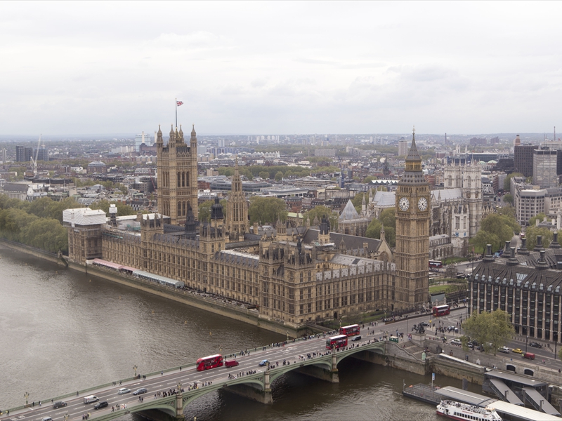 Houses of Parliament met Big Ben vanuit London Eye